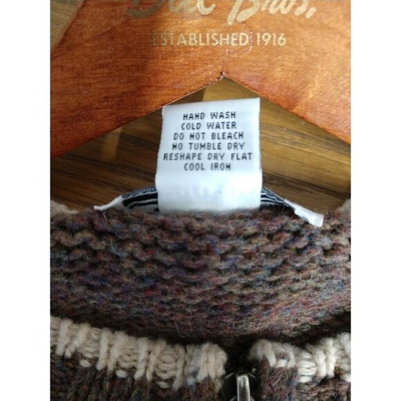 Xhilaration Womens Brown & Beige Lambswool Blend Full Zip Cardigan Sweater Size - Picture 6 of 6